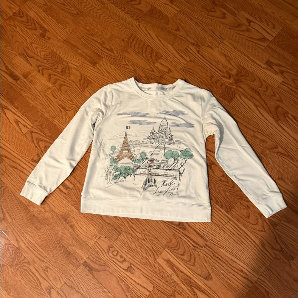 Karl Lagerfeld Graphic Long Sleeve Shirt - White